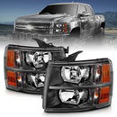 ANZO 111393 Crystal Headlights Black for 2007-2013 Chevrolet Silverado