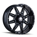 Mayhem 8100 Monstir 20x9 / 6x120 BP / 0mm Offset / 78.1mm Hub Black w/ Milled Spokes Wheel