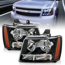 ANZO 111392 Crystal Headlights Black for 2007-2014 Chevrolet Tahoe / Suburban