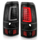 ANZO 311333 LED Taillights Plank Style Black w/Clear Lens for 2003-2006 Chevy Silverado 1500