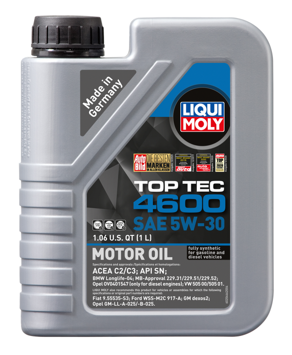 LIQUI MOLY 1L Top Tec 4600 Motor Oil 5W30 - Case of 6