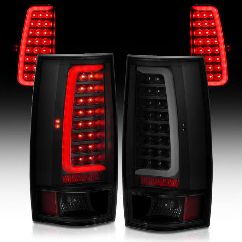 ANZO 311322 LED Taillight Plank Style Black w/Smoke Lens for 2007-2014 Chevy Tahoe