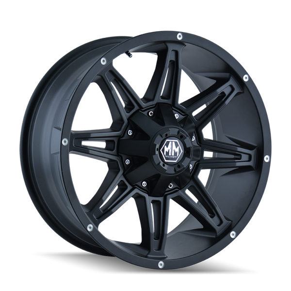 Mayhem 8090 Rampage 18x9 / 6x135 BP / 18mm Offset / 106mm Hub Matte Black Wheel