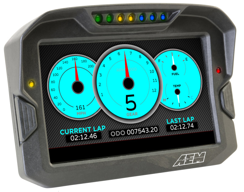 AEM 30-5702 CD-7 Non Logging GPS Enabled Race Dash Carbon Fiber Digital Display w/o VDM (CAN Input Only)