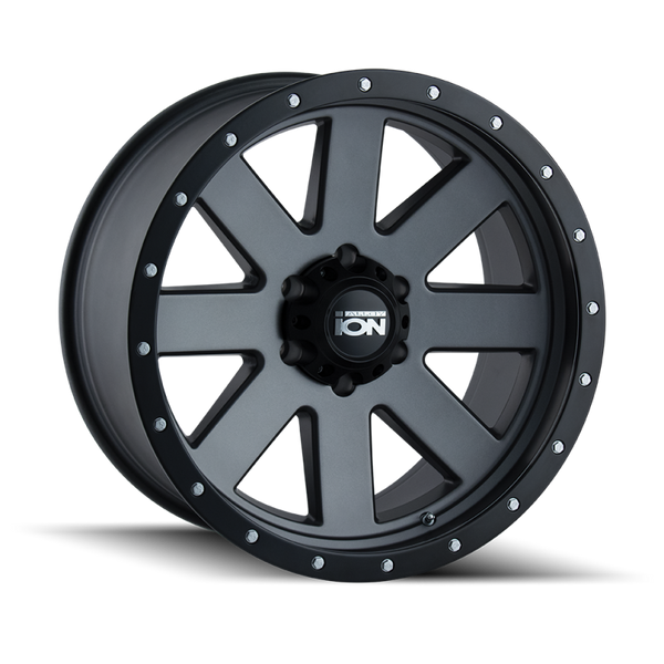 ION Type 134 18x9 / 5x139.7 BP / 0mm Offset / 108mm Hub Matte Gunmetal/Black Beadlock Wheel