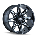 Mayhem 8090 Rampage 18x9 / 8x180 BP / -12mm Offset / 124.1mm Hub Black w/ Milled Spokes Wheel