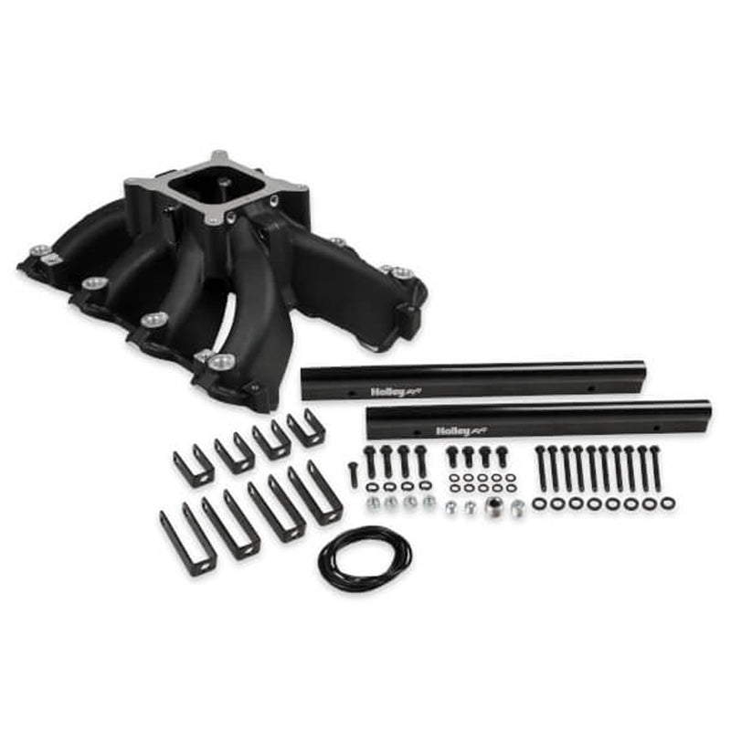 Holley 300-255BK Single Plane EFI Split-Design Race Intake Manifold- GM LS1/LS2/LS6- Black