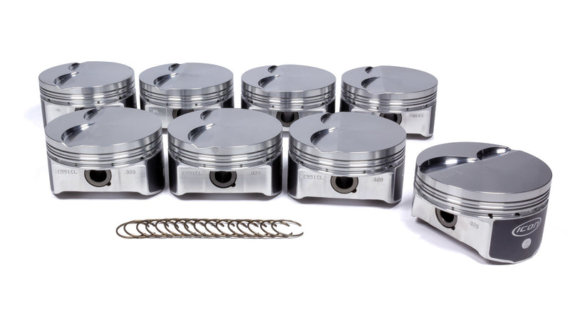 ICON PISTONS IC551C.020 LS 6.0L/6.2L FT Forged Piston Set - 4.020 in Bore