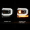 ANZO 111486 Projector Headlight Plank Style Chrome w/ Sequential Amber Signal for 2016-2019 Gmc Sierra 1500