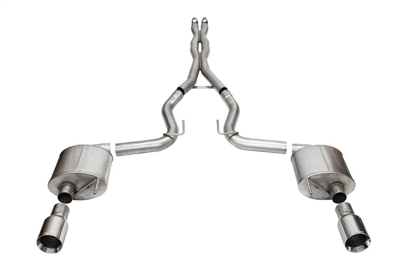 Corsa 2024 Ford MustangGT Sport Cat-Back Exhaust Sys. 3.0in Dual Rear Exit w/4.5in StraightCut Tips