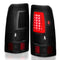 ANZO 311334 LED Taillights Plank Style Black w/Smoke Lens for 2003-2006 Chevy Silverado 1500