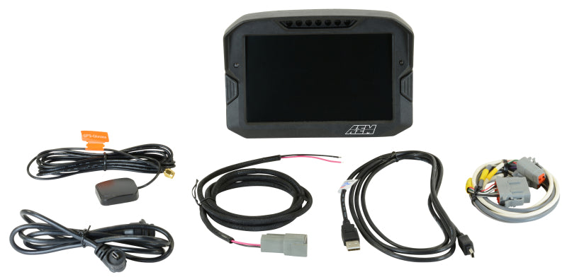 AEM 30-5703 CD-7 Logging GPS Enabled Race Dash Carbon Fiber Digital Display w/o VDM (CAN Input Only)