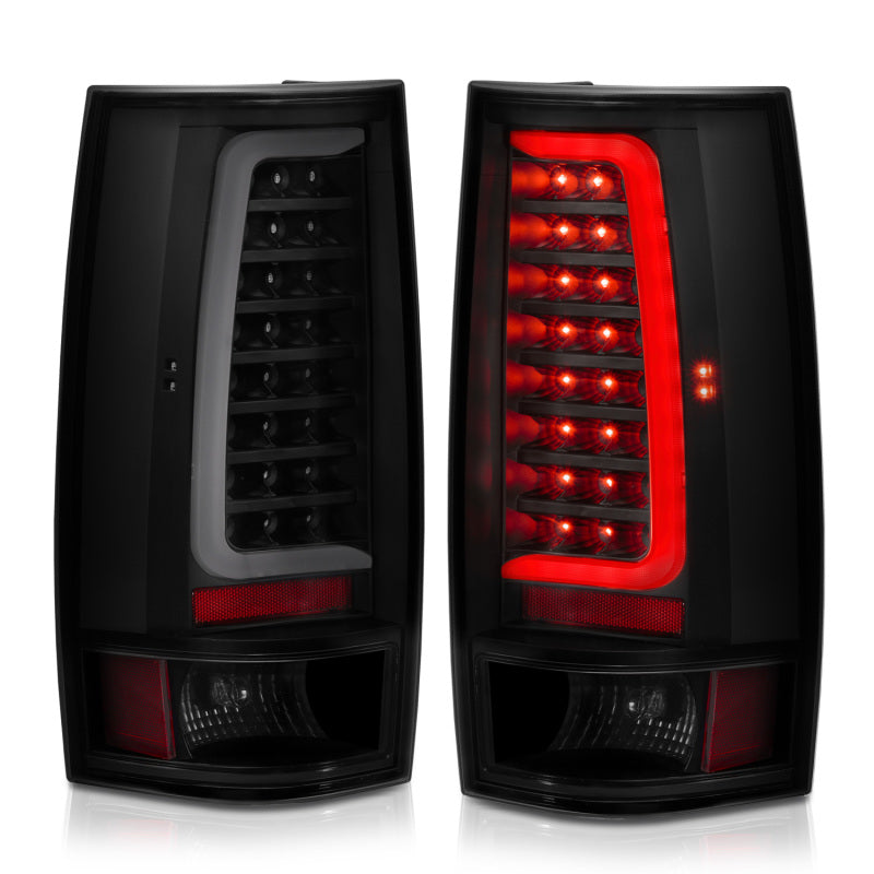 ANZO 311322 LED Taillight Plank Style Black w/Smoke Lens for 2007-2014 Chevy Tahoe