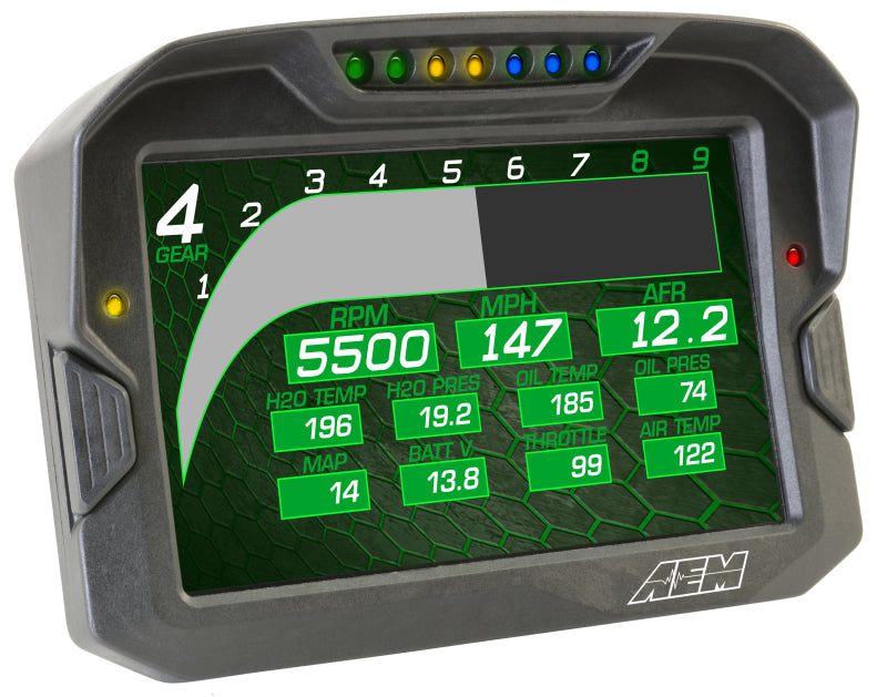 AEM 30-5702 CD-7 Non Logging GPS Enabled Race Dash Carbon Fiber Digital Display w/o VDM (CAN Input Only)