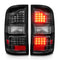 ANZO 2014-2018 GMC Sierra LED Tail Lights Black Housing Clear Lens