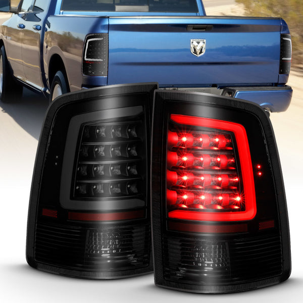 ANZO 311319 LED Taillight Plank Style Black w/Smoke Lens for 2009-2018 Dodge Ram 1500