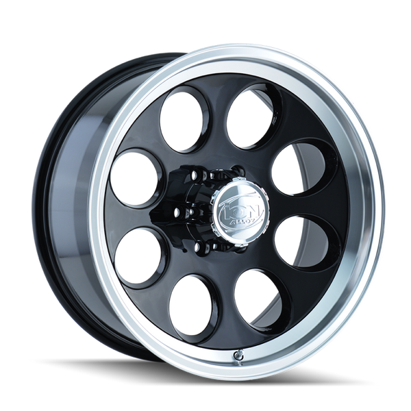 ION Type 171 16x8 / 8x165.1 BP / -5mm Offset / 130.8mm Hub Black/Machined Wheel