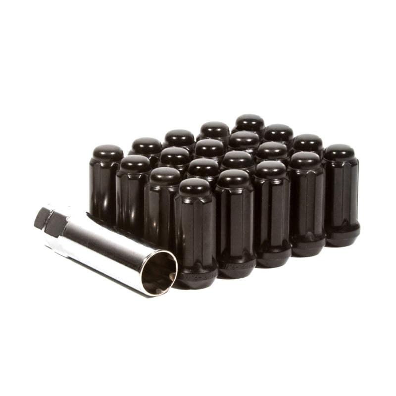 Method Lug Nut Kit - Extended Thread Spline - 12x1.5 - 6 Lug Kit - Black