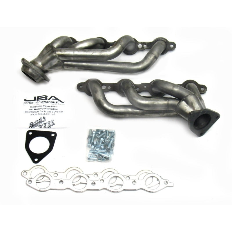 JBA 1850S-2 Raw 409 Cat4Ward Headers for 2002-2013 GM Truck 4.8L 5.3L LS