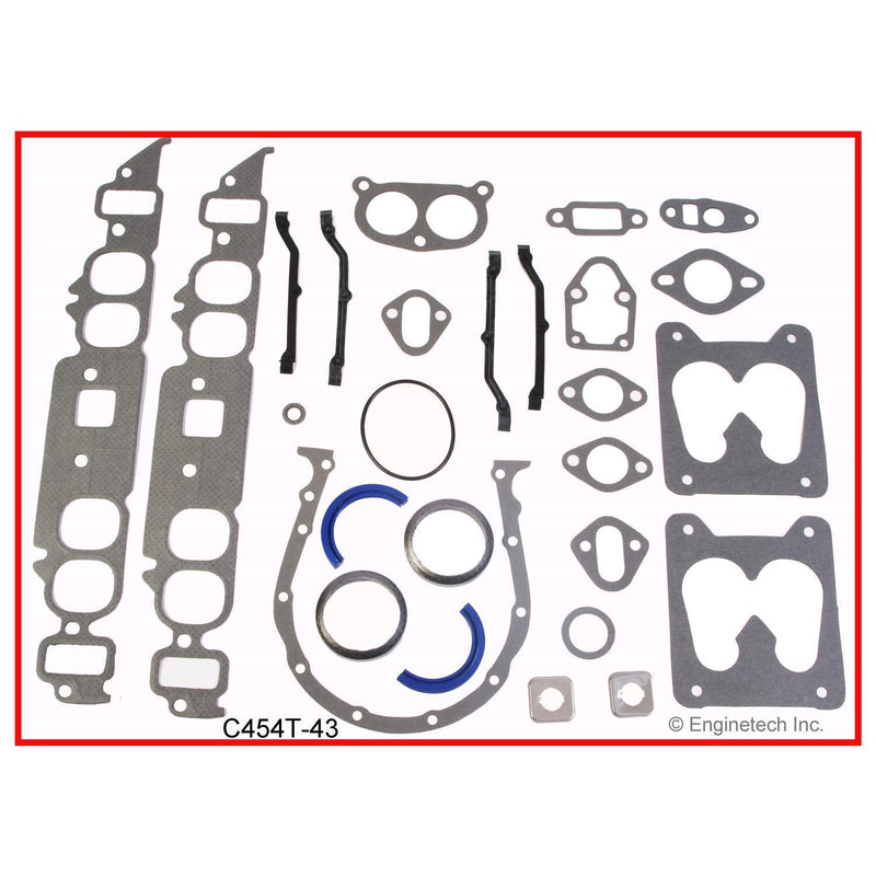 Enginetech RMC454A ReRing ReMain Overhaul Kit for 1980-1990 Chevrolet GM BBC 454 7.4L