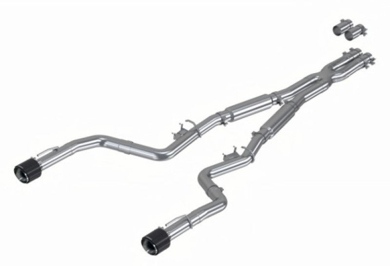 MBRP S71173CF 3" Street Profile Cat-Back, Dual Rear w/ Dual Carbon Fiber Tips for 2015-2023 Dodge Charger 5.7L/6.2L/ 6.4L HEMI