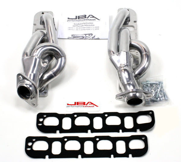 JBA 1961S-2JS Cat4Ward Header for 2009-2019 RAM 5.7L HEMI 1-5/8in Primary Silver Ctd