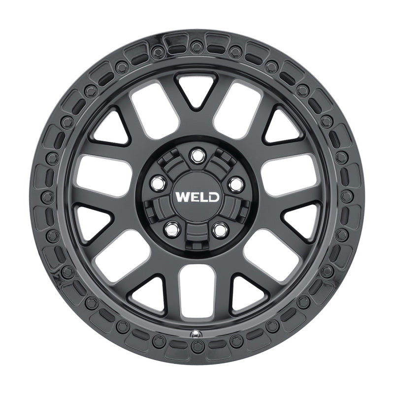 Weld W104 17X9.0 Cinch 6X135 6X139.7 ET00 BS5.00 Satin Black Gloss Black 106.1